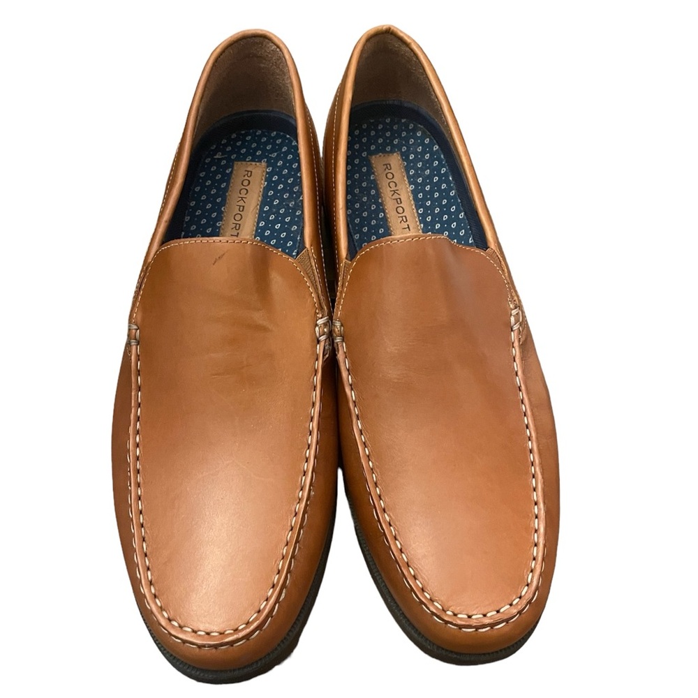 Rockport Men's Tan Leather Slip-On Loafers
